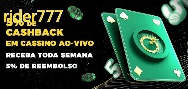 Promoções do cassino ao Vivo rider777